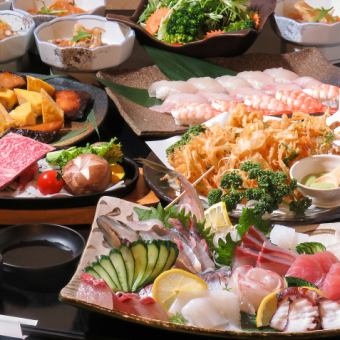 日～木限定！！【2H飲み放付】鮮魚の刺盛りから握りまで全5品5500円→5000円(税込)