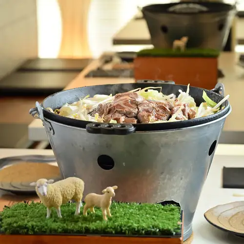 バケツで味わうジンギスカン