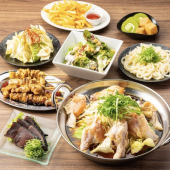 Perfect for parties ◎ Enjoy yakitori, tataki and 4 kinds of luxurious hotpot ◆ 180 minutes all-you-can-drink included ● Yakitori & hotpot course 4499 →