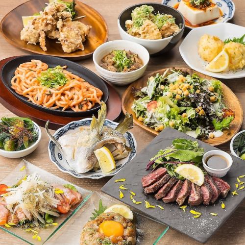 A variety of dishes that are sure to please, including meat, fish, yakitori, and kushikatsu