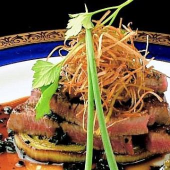 [Domestic Japanese Black Beef] Spring Sharizen Luxury Steak Course 8 dishes 13,200 yen ⇒ 11,000 yen (tax included)