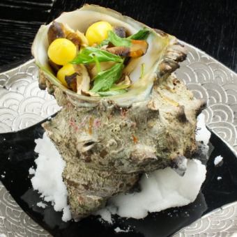 さざえつぼ焼き - Grilled turban shell - 火考海螺 -