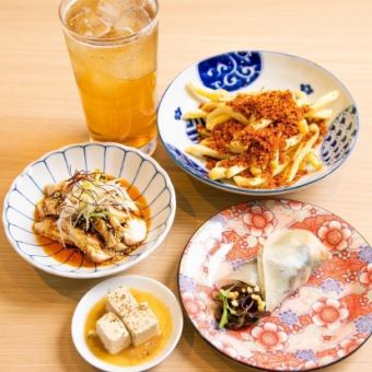 【2時間飲み放題】おつまみから3種＋フライドポテト塩山椒風味