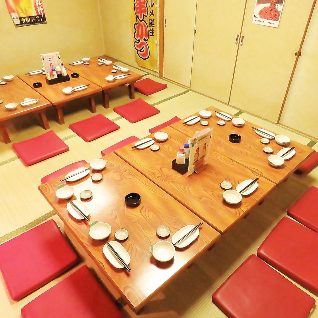 大人数での宴会に◎広々としたお座敷は最大23名様まで対応可能！