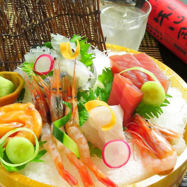 【絶品！】鮮魚の刺し盛り！1,800円(税込)～♪