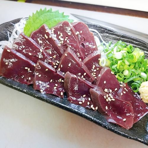 Special selection horse liver sashimi