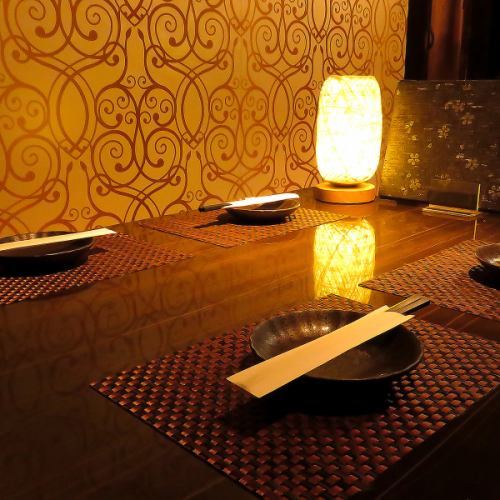 Enjoy your meal in a chic restaurant with a calm atmosphere.