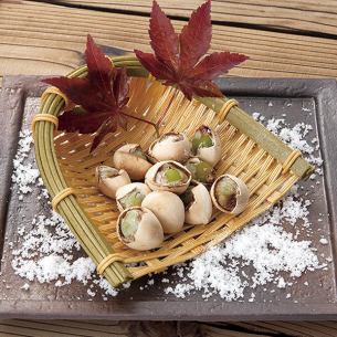 殻付き銀杏塩煎り