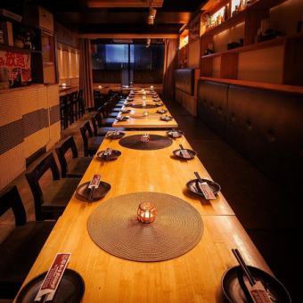 【大人数対応の個室あり】20名様～40名様のパーティーも完全個室で楽しめます。イベントやご友人とのお集まりなどにぜひご利用ください！