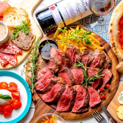 『全125品食べ放題飲み放題コース』牛ステーキや肉寿司含 3時間飲み放題付 4700円⇒3700円