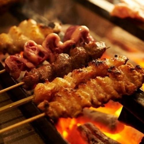 3時間生付き飲み放題◆【焼き鳥食べ放題】自慢の焼き鳥や寿司など全40品食べ放題【3480円】