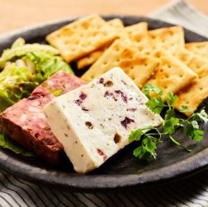Assorted pate de campagne and fromage terrine