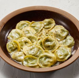 Spinach and ricotta ravioli