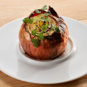 Whole oven-baked onion from Awaji Island