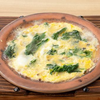 菜の花と竹の子の玉子とじ