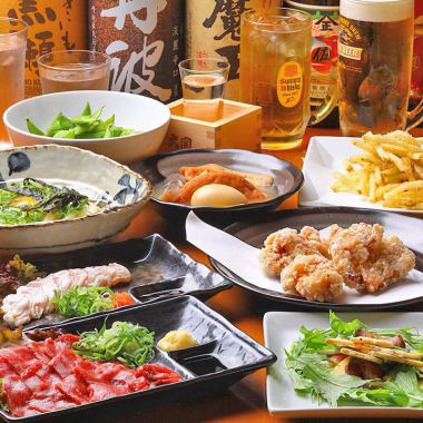 【含無限暢飲】含極品馬肉刺身！大飽口福！主廚的“Kacchan的特別宴會A套餐”9道菜3,300日元