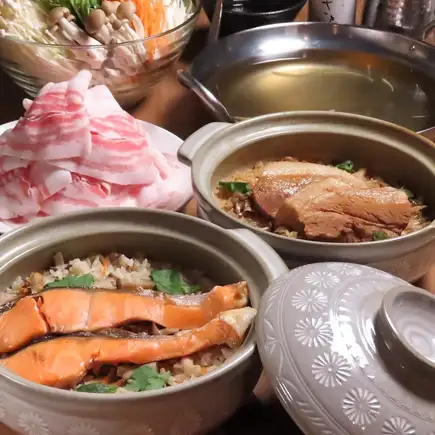 【忘年会コ-ス】看板メニューつけしゃぶ×贅沢海鮮土鍋ご飯コ-ス！クーポン利用で8500円→8000円