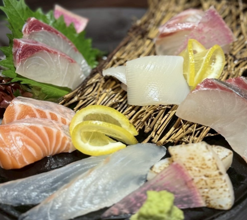 Elegant fresh fish sashimi