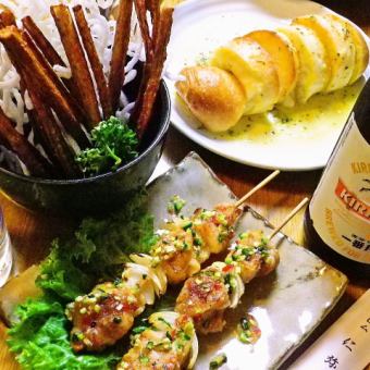 90分飲み放題宴会☆ 7種の料理ガリバケ付きコース