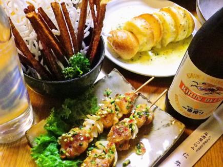 90分飲み放題宴会☆ 7種の料理ガリバケ付きコース