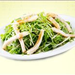 Mizuna and steamed chicken salad