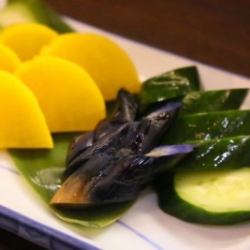 お新香の盛り合わせ