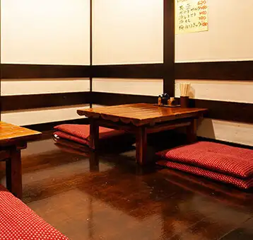 The tatami seating area is perfect for girls' nights out!