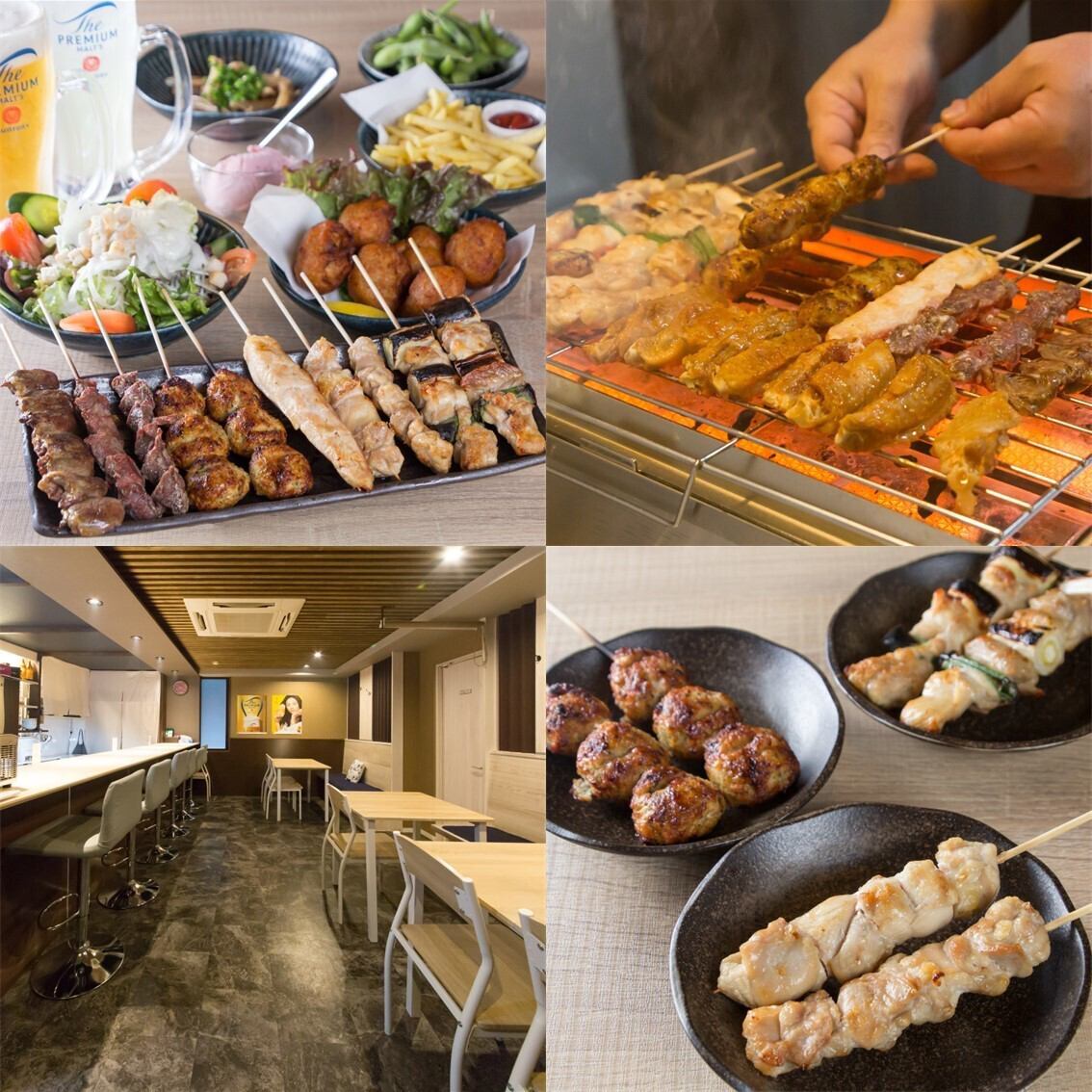 朝まで張り切って営業中！こだわりの焼き鳥をご提供いたします♪宴会用コース有◎