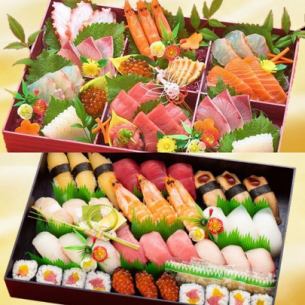 Premium Set (Keishun Sushi Assortment/Celebratory Sashimi Assortment) Regular price 16,300 yen ⇒ 15,300 yen