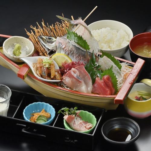 Horse mackerel sashimi set meal