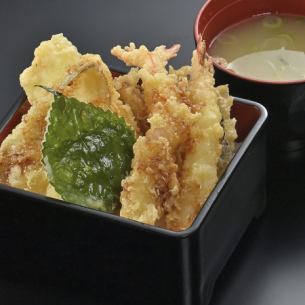 Tempura rice bowl (with miso soup)