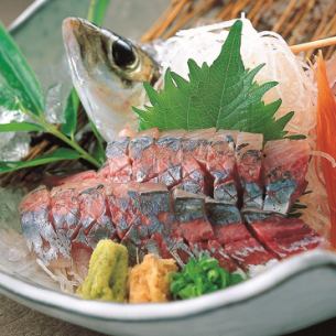 Horse mackerel sashimi