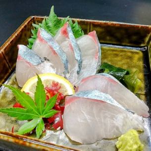 Striped jack sashimi