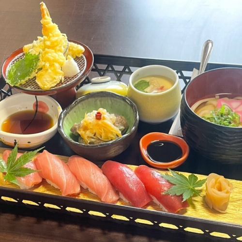 From July 14th (Mon) [Lunch every Monday and Tuesday / First 10 meals] "Basket meal" where you can enjoy nigiri sushi such as {Bluefin tuna} and medium fatty tuna