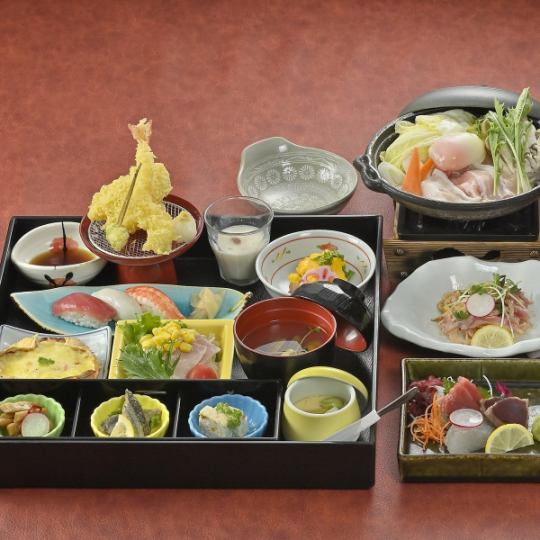慶弔《秋》【極み御膳(松)】鯛しゃぶや馬肉たたき、中トロ刺身等《ランチ・ディナー》