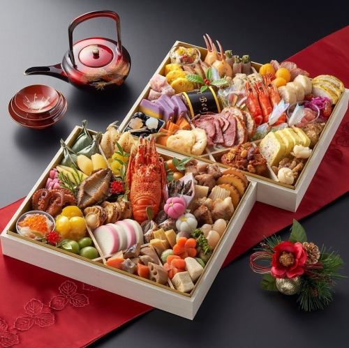 木箱特大2段重『匠選おせち 華(はな)』全65品目(年越しそば付)約4~5人前