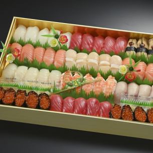 Fukuju Sushi Platter with Bluefin Tuna (9 varieties, 60 pieces)