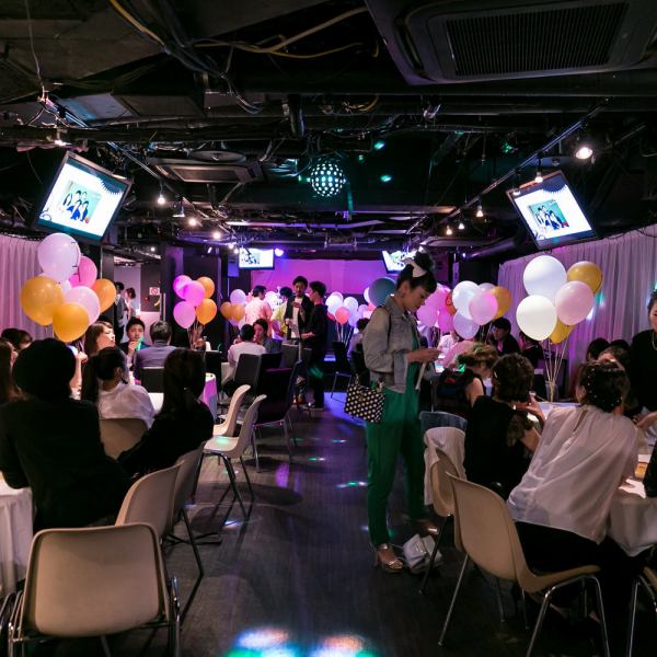 地下は120名様まで収容可能。パーティー・各種イベントなど貸切は何名様でもＯＫ！ステージ有！音響照明充実！