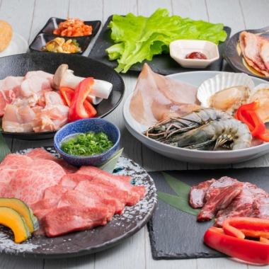 【幻の極上BBQプラン！】有頭海老、ホタテ、伊万里牛特上カルビなど全14品8800円/1名様