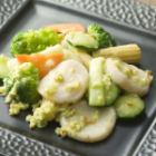 Stir-fried scallops and broccoli with wasabi sauce ~ wasabi sauce ~