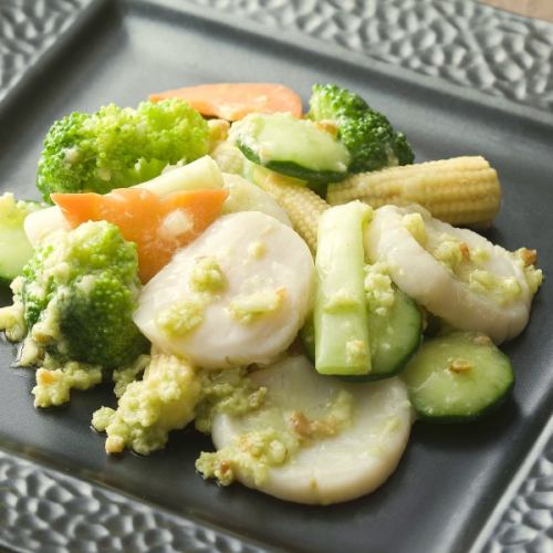 Stir-fried scallops and broccoli with wasabi sauce ~ wasabi sauce ~