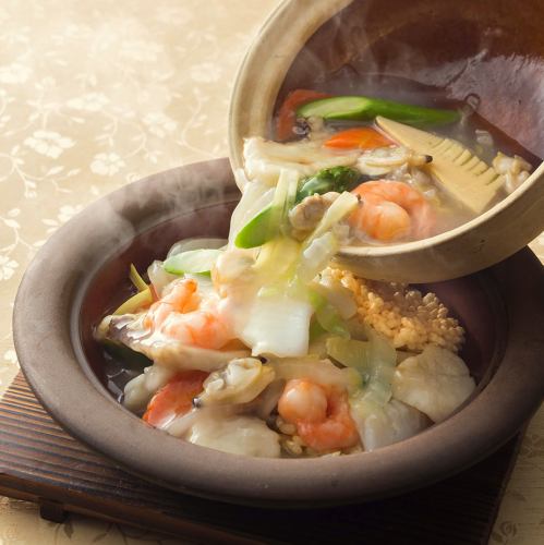 Luxury seafood ankake with Chinese food