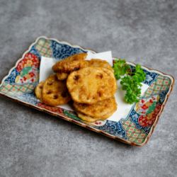 蓮根の肉挟み揚げ