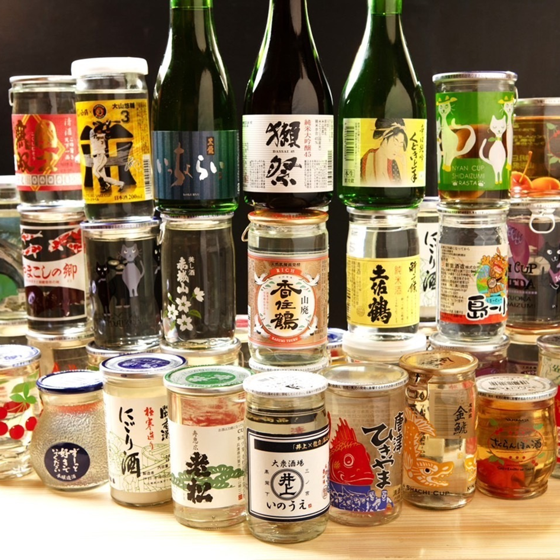 We offer local sake from all over Japan in "Cup Sake"!