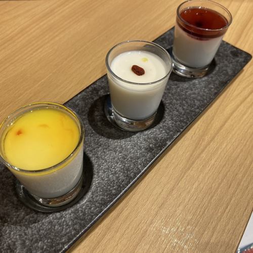 グラス杏仁豆腐