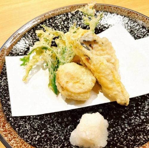 Winter flavors of tempura