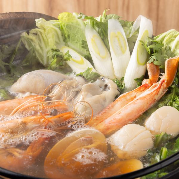 旬の食材が味わえる季節限定メニュー!【新名物】海鮮贅沢おでん鍋