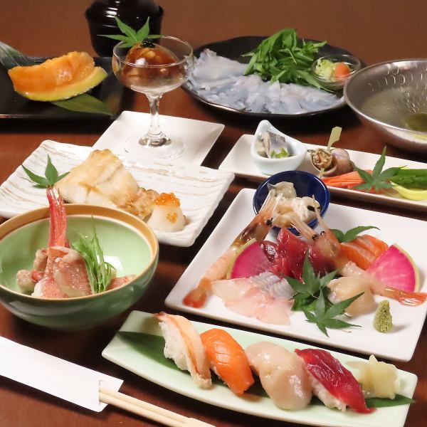 【北海道名物をコースで堪能】旬の食材を使用した自慢のコースを各種ご用意！
