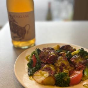 【温】牛サガリのレアステーキ