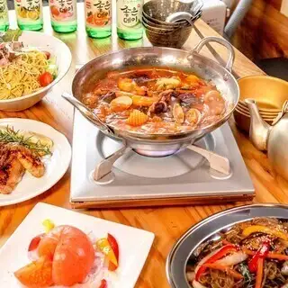 【含2小時暢飲】◆歌坂韓式料理套餐◆ 4800日圓（含稅）